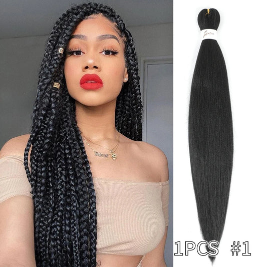 IPARTY Pre Stretched Braiding Hair Extensions for For African Braids 613 Blonde Synthetic Bundles Yaki Straight EZ Braid Hair